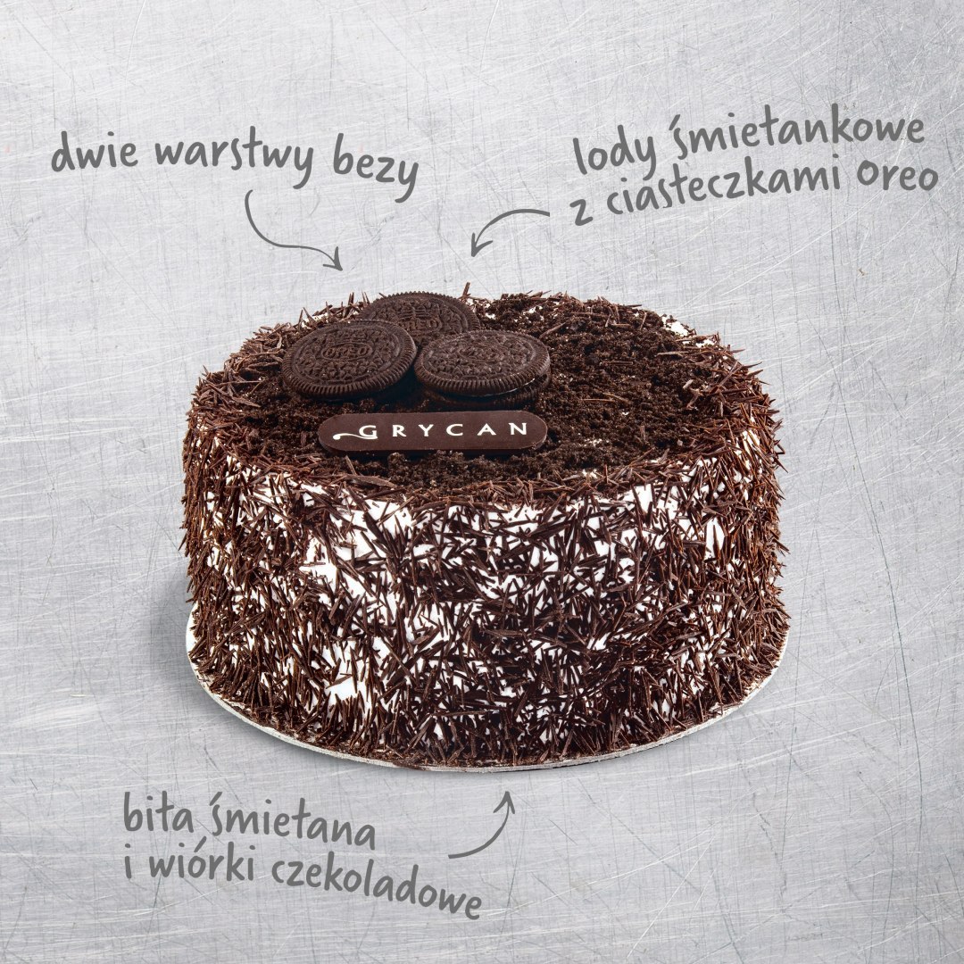 Tort lodowo-bezowy GRYCAN OREO mały 0,85kg Tort lodowo-bezowy GRYCAN OREO mały 0,85kg