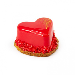 Serduszko w czerwonej polewie mus malinowy WARSZAWA