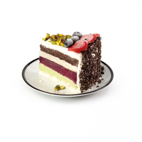 Tort lodowo-bezowy czekolada i czarna porzeczka z prażonymi pistacjami średni (10-12 porcji) Tort lodowo-bezowy czekolada i czarna porzeczka z prażonymi pistacjami średni (10-12 porcji)