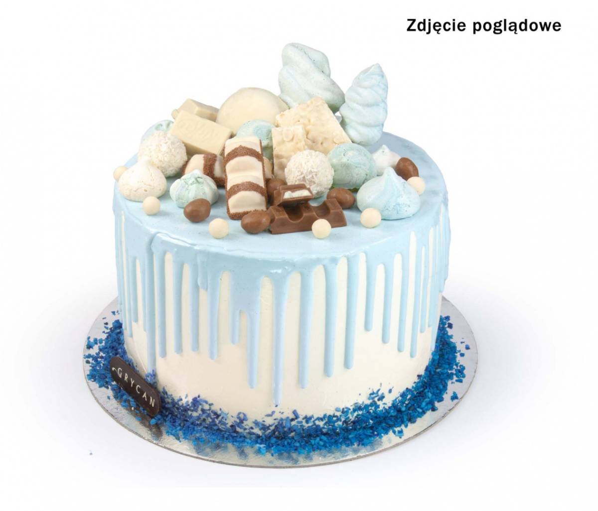 Tort wysoki pastelowy błękitny 2,9 kg Tort wysoki pastelowy błękitny 2,9 kg