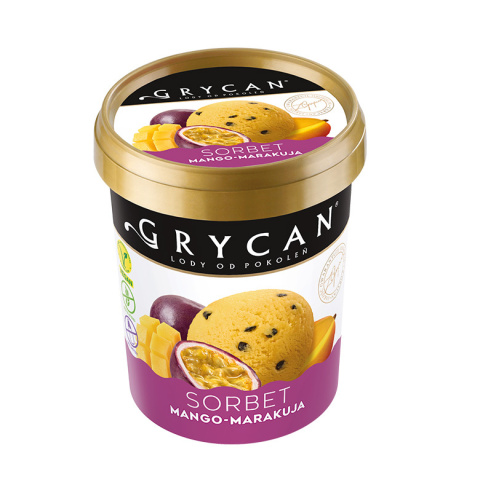 Lody GRYCAN Sorbet Mango Marakuja 500ml WARSZAWA Lody GRYCAN Sorbet Mango Marakuja 500ml WARSZAWA