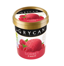 Lody GRYCAN Sorbet z malin 500ml WROCŁAW