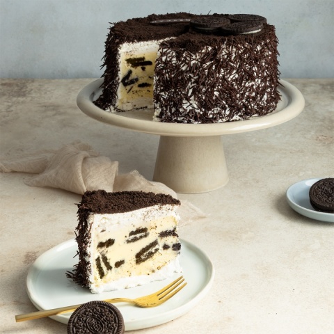 Tort lodowo-bezowy OREO średni (10-12 porcji) WARSZAWA