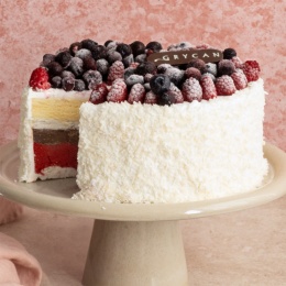 Tort lodowo-bezowy OWOCOWY średni (10-12 porcji) WARSZAWA