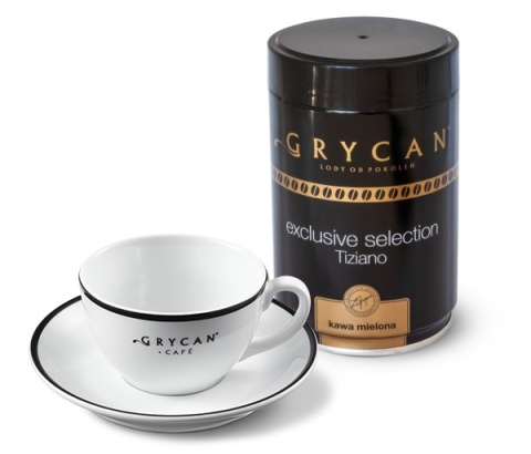 Zestaw prezentowy - filiżanka firmowa i kawa mielona w puszce WARSZAWA Zestaw prezentowy - filiżanka firmowa i kawa mielona w puszce WARSZAWA